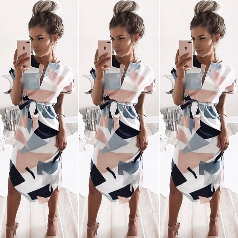 Abstract print dress